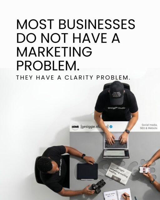 Most businesses do not need more content. They need clearer strategy, stronger messaging, and marketing that actually works.

Visit www.gesiggie.co.za or email admin@gesiggie.co.za
🖤 "Wys jou Gesiggie."
📍Somerset West based, serving clients worldwide
.
.
.
#gesiggie #branding #digitalmarketingsa #creativeagency #branddevelopment