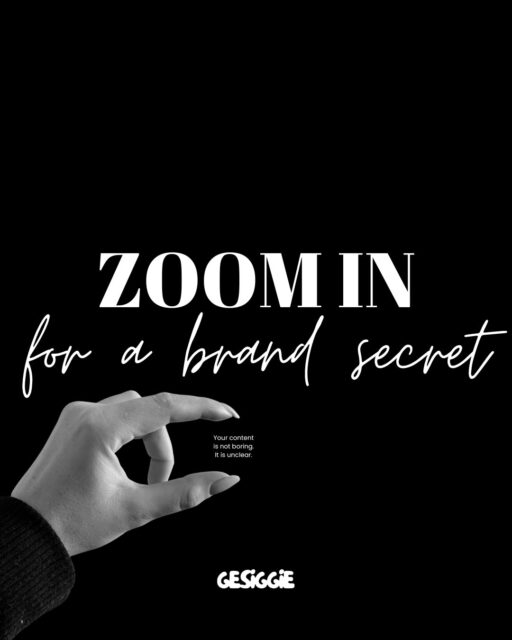 Wanna know a secret?
Zoom in, and follow us!

Helping owner-led South African businesses look professional, get found online, and turn content into real enquiries.
Visit www.gesiggie.co.za or email admin@gesiggie.co.za
🖤 "Wys jou Gesiggie."
📍Somerset West based
.
.
#gesiggie #branding #digitalmarketingsa #creativeagency #branddevelopment