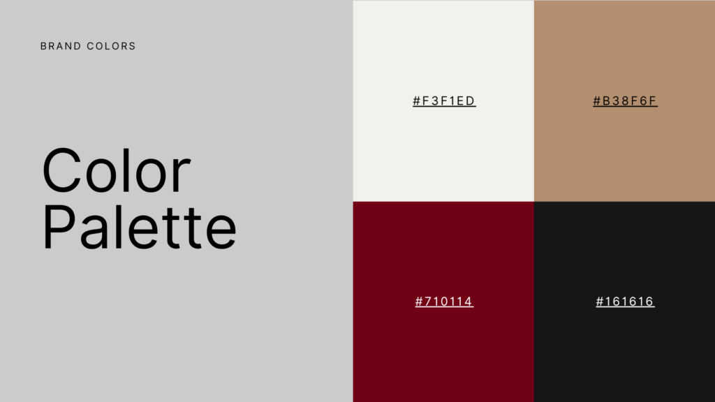 Colgate premium color palette with cream, tan, deep red, and black brand colors